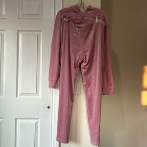 Juicy Couture Pink Cozy hoodie and pants suit